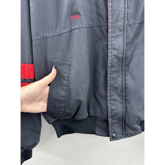 Winston by Swingster Mens Jacket Size Unknown Black Zip Up Racing Team Vintage - Picture 2 of 13